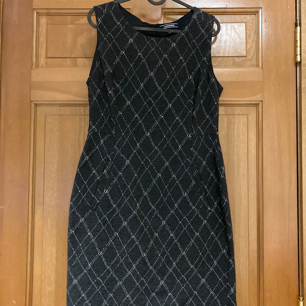 Lands' End Sleeveless Ponte Sheath Dress, Size 8P